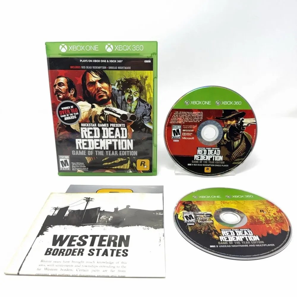 Red Dead Redemption GOTY Microsoft Xbox 360 Xbox One CIB Map Refurbished Tested